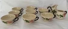 Franciscan Desert Rose Teacups Set 8 + Creamer Sugar Bowl Vintage Pink Floral