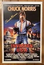 Chuck Norris Signed Invasion USA 11x17 Movie Poster AUTO Certificate HOLO