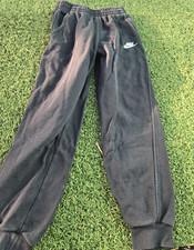 Nike Black Fleece Sweatpants Drawstring Elastic Waist Pockets Tapered boy's M