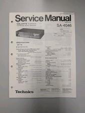 Technics Sa-4046 Quartz Synthesizer FM/AM Stereo Receiver Service Manual D-5025