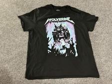 Wolverine Shirt Mens 2XL Black Marvel X-Men Graphic Comic Book Tee Superhero