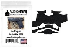 Tractiongrips rubber grip tape overlay for Ruger Security 380 grips Black