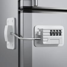 Refrigerator Lock - Upgraded Combination Lock for Upright Freezer, Child Safety 
