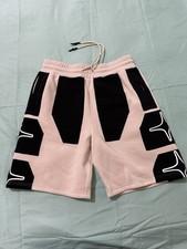 Streetwear Inspired Beige & Black Men Shorts M