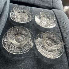 Set of 4 Princess House Fantasia Cups and Saucers