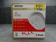 Universal Security 3 Pack Hardwired Smoke Detector W/ Ionization Sensor