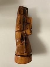 Small Wooden Cultural Artwork Statue, Preowned 