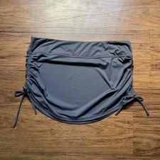 Athleta Scrunch Swim Skirt Small Womens Asphalt Gray Tie Sides Style #964899