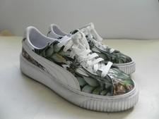 Puma~PINEAPPLE TROPICAL design Leather Basketball Athletic Shoes sz 6 C