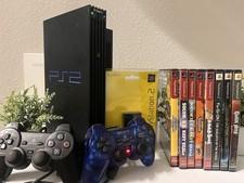 Sony PlayStation 2 PS2 Bundle + 2 Controllers + Memory Card + 9 Games Tested