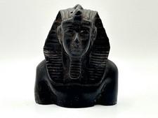 Egyptian Statue Pharaoh Black Bust Ramesses Sculpture Handcrafted