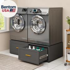 2 Pack Metal Washer and Dryer Pedestals, 28" W Heavy Duty Washer Dryer Pedestal,