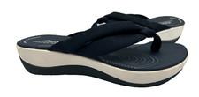 Clarks Women's Arla Glison Cloudsteppers Slip On Thong Sandals Blue Size:10 161D