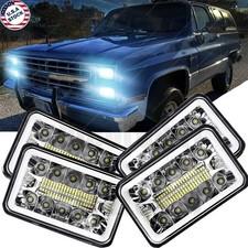 4PCS 4x6" LED Headlights DRL Hi/Lo Beam For Chevy K5 Blazer K10 Suburban K20/30