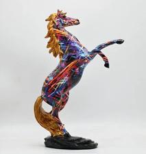 NEW 11.5" Vibrant Flashy Colored Standing Horse. Resin Figurine Statue 11.5x8x3
