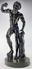 Vintage - The Dancing Faun Sculpture Louvre Marked 22.5" Greco Roman Statue