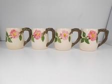 Vintage Franciscan Desert Rose Set of 4 Grand Mugs 4 1/4" tall