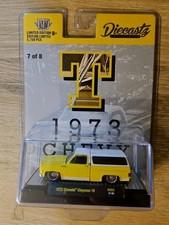 M2 Diecastz exclusive ‘73 Chevy Cheyenne 10 Fleet Side Yellow “T”Camper