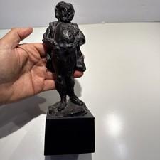 Honore Daumier The Scoffer Bonded Bronze Sculpture French Caricature Statue VTG