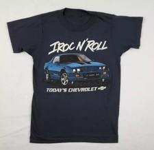 Vintage Chevy Camaro IROC-Z T-Shirt 80's Car Enthusiast Navy blue Tee TRENDING