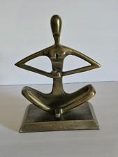 Modernist Brass Yoga Statue - Abstract Meditation Figure-Divine Innovations 2021