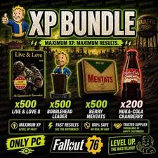 Fallout 76 PC ONLY XP Bundle 500 L&L8 500 Leader 500 Berry 200 Nuka Cranberry