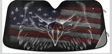 American Flag Bald Eagle Car Windshield Sun Shade 55 inch * 27.6 inch multi 4