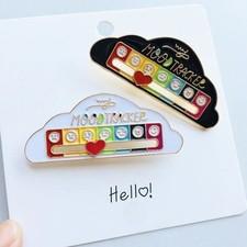 Funny Social Battery Slider Pin – 7-Mood Expression Badge, Cute Interactive Pin