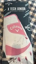 CALLAWAY PINK GOLF X TECH JUNIOR GOLF GLOVE LEFT HAND LH JS REG NEW