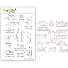 Honey Bee Stamps - BECAUSE OF THE BRAVE Stamp & Die Set, New