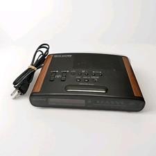 Sony Dream Machine ICF-C420 Digital Clock Radio Black Woodgrain AM/FM Dual Alarm