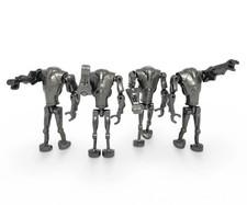  (4x Posable)Super Battle Droid Custom posable Minifigures Lot of 4 - Star Wars 