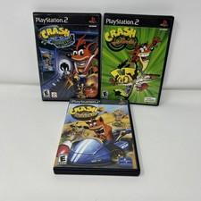 Lot of 3 Sony PlayStation 2 PS2 Games (Crash Bandicoot racing bundle)