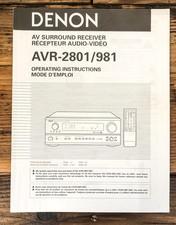 Denon AVR-2801 AVR-981 Receiver Owners / User Manual *Original*