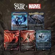 Magic: The Gathering Secret Lair x Marvel Storm 5 Card Lot - non foil