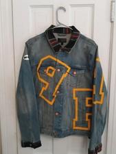 ASOS Trucker Blue Cotton Denim Jean Jacket L Faded Jeans  "P" Streetwear Q