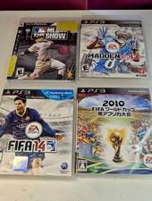 Lot of 4 PS3 Sports Games: FIFA 14, Madden 13, MLB 09 & 2010 FIFA World Cup