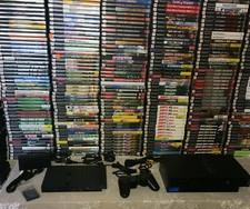 SONY PLAYSTATION 2 PS2 FAT OR SLIM CONSOLE LOT BUNDLE WITH 6 GAMES