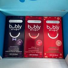Sodastream Bubly Drops Strawberry, Blackberry, Cherry Unsweetened New Pack Of 3