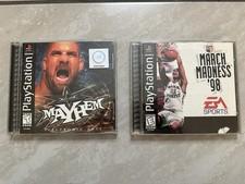 WCW Mayhem and March Madness Playstation One PS1 Game Bundle EXCELLENT DISCS