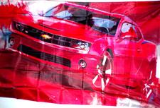 Chevrolet Camaro Late Model Red  3'x5'  Flag Garage Gift Wall Banner