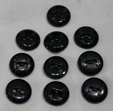 (10 Set) BSA BOY SCOUT BUTTONS - BLACK ROUND Button - shirt rounded