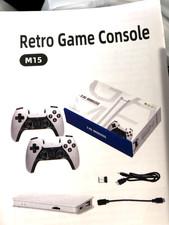 4K 3D Wireless M15 Retro Game Stick Console Two Controllers 2.4G Ultra HD Black