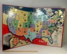 H.E. Harris State Series Quarters 1999-2009 Collectors Map w/ Quarters Missing 1