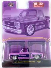 1979 CHEVROLET SILVERADO STEPSIDE PICKUP PINK 1/64 DIECAST CAR BY M2 31500-MJS89