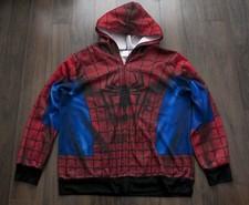 Spider Man Hoodie All Over Print Polyester Marvel Size L  *02g0202a6