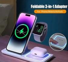 3in1 Wireless Charger Fast Charging Station Dock For Apple Watch Air Pods iPhone