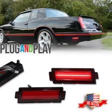 For 1981-1988 Chevy Monte Carlo SS Red LED Rear Bumper Side Marker Signal Lights