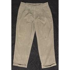Dockers Recode Corduroy Pants Mens 36x30 Tan Khaki Excellent Pleated Cuffed