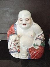 DEFECTIVE China Big 10 Antique Laughing Buddha in Ceramic Porcelain A G3D